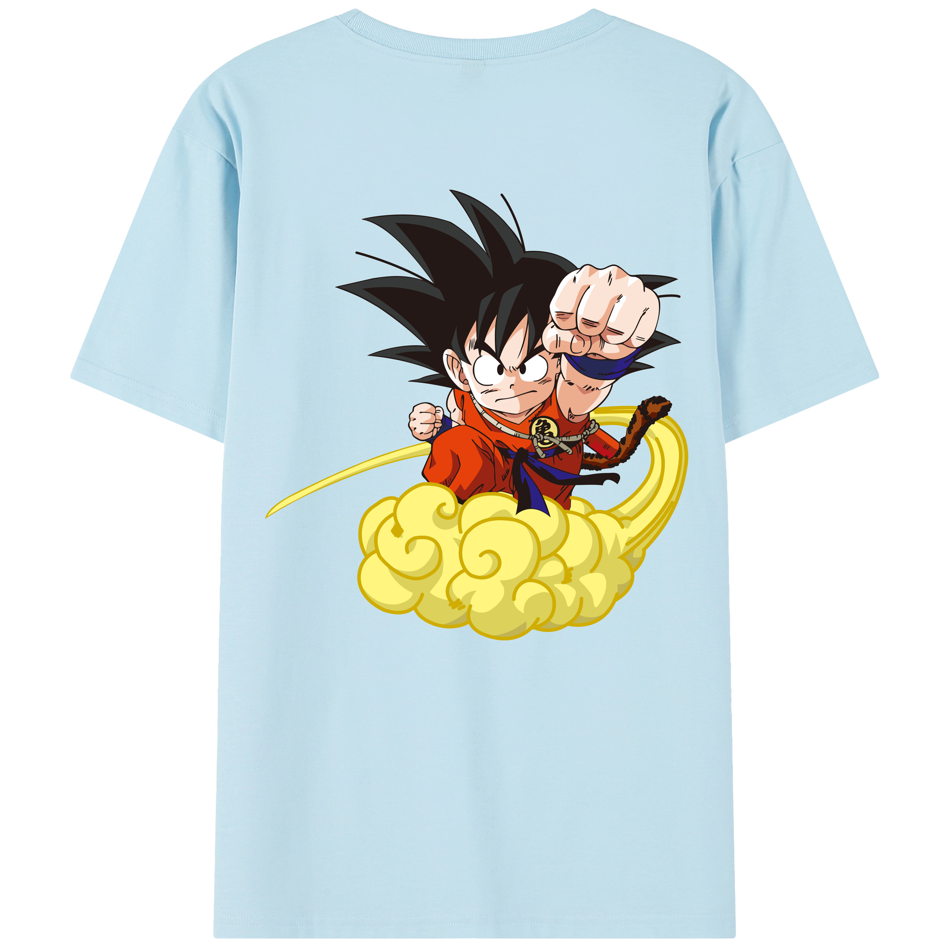 （画像用） ドラゴンボール 孫悟空（そん ごくう）Son Goku カカロット DRAGON BALL Kakarotto 綿100％半袖Tシャツ（背面プリント）